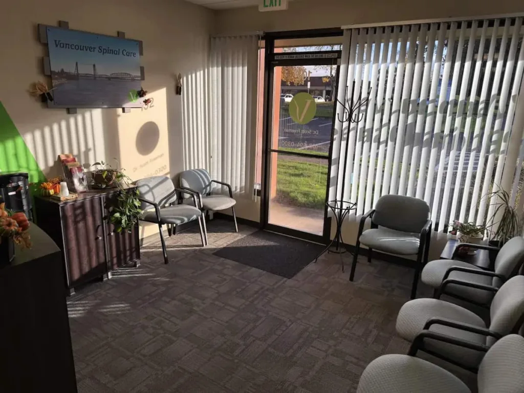 Office lobby inside Vancouver Spinal Care