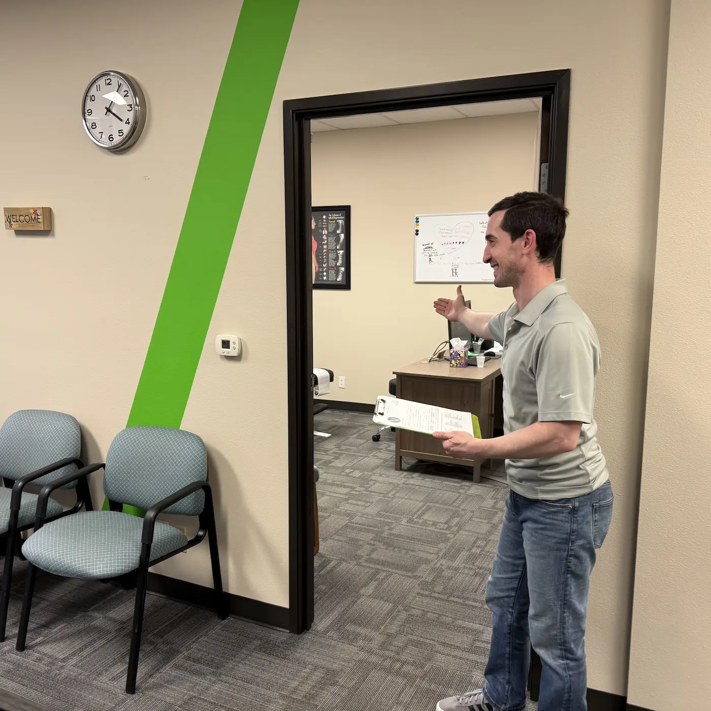 Dr. Scott Freeman welcoming in new patients